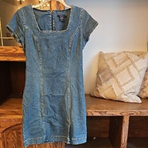 Boston Proper Denim Blue Mini Dress